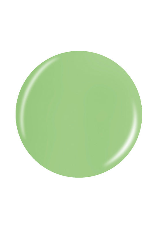 Glossy green round shape swatch color drop in white color background