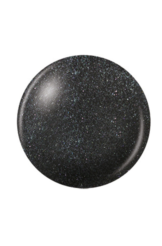 Shimmery black -charcoal sphere with beach sands texture nail lacquer sample color swatch