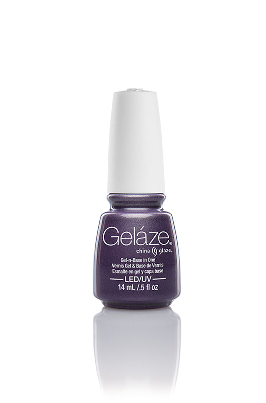 Gel coating of colorant for nails in a 0.5-ounce glass bottle from China Glaze - Gelaze in Avalanche variant