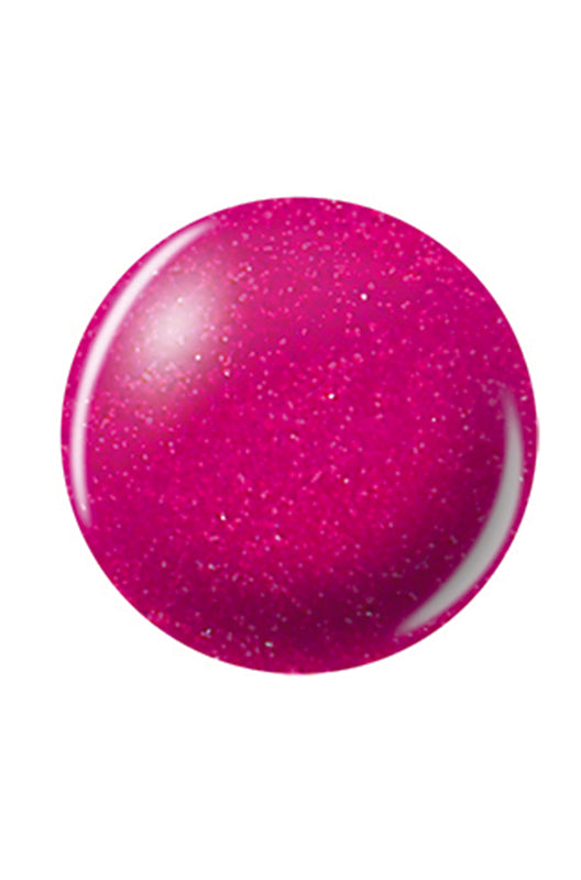 Raspberry colored sphere with golden flecks of glitter nail lacquer sample color swatch