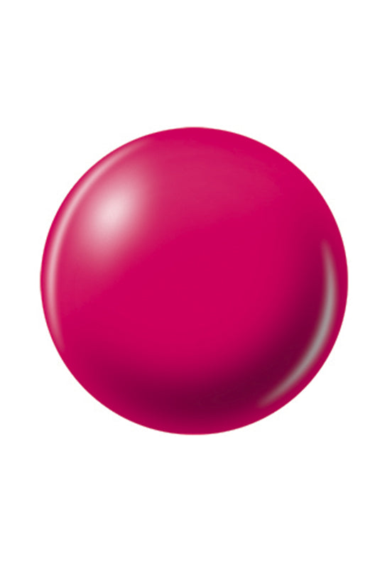 A cirque with a hot magenta pink color nail enamel sample color swatch isolated in white background