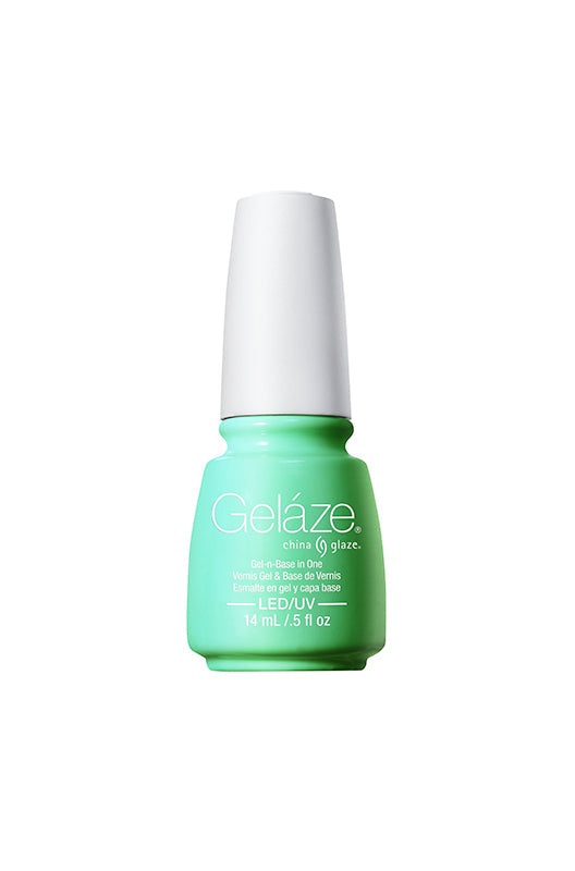 Front view of Gel polish from Gelaze China Glaze with Highlight of My Summer color shade