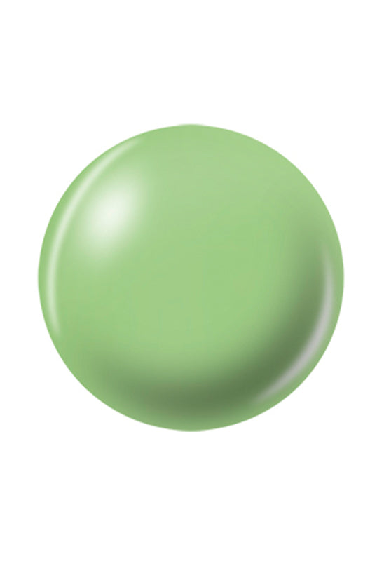 3D illustration of a green ball nail lacquer sample color swatch drop