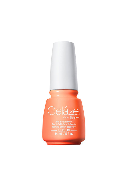 Gel polish with base coat bottle from China Glaze-Gelaze in Sun of a Peach color variant