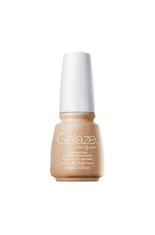 Front view of a Nail polish bottle with light reflection from China Glaze - Gelaze in Don't Honk Your Thorn color variant