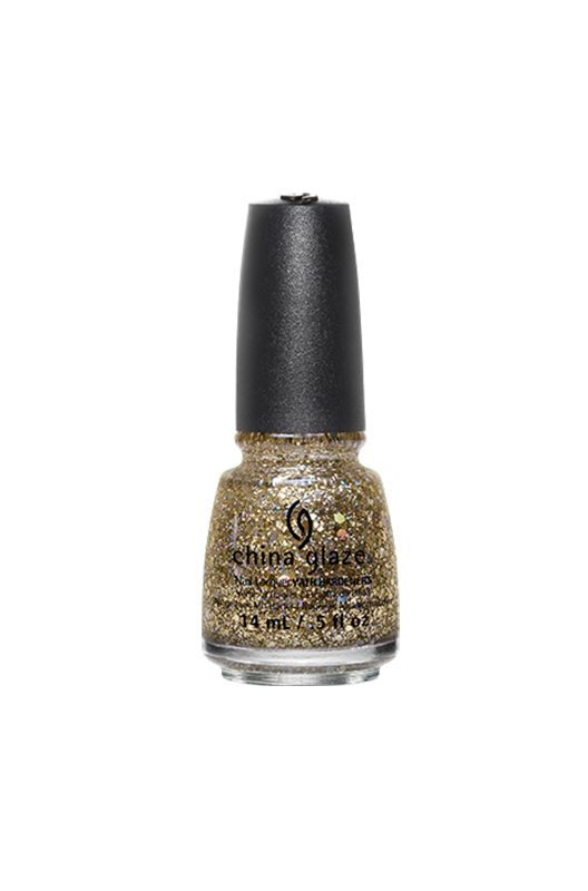 Front view of 0.5-ounce bottle of nail color from China Glaze in Bring on the bubbly shade