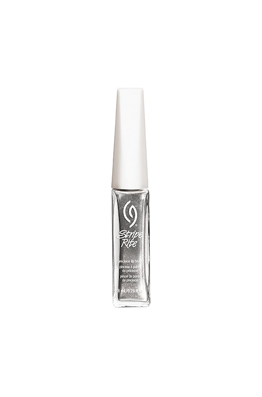 Petite bottle of a 0.25-ounce Stripe Rite in When in Chrome color variant
