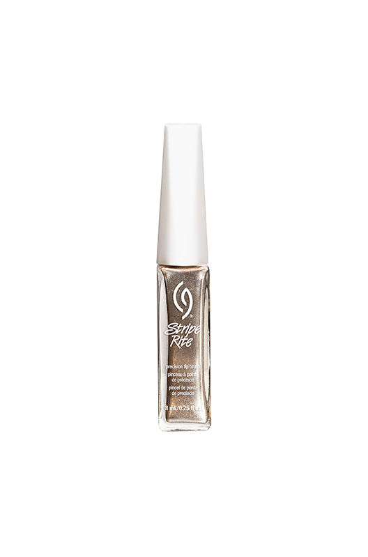 Expansive view of a capped 0.25-ounce nail color pen of Stripe Rite with Van-Gold the Distance (gold chrome) color shade