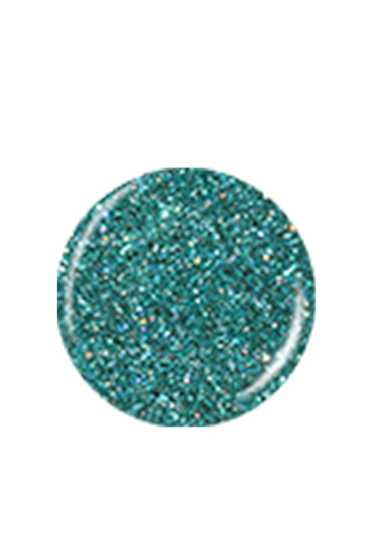 Bright and cheery green glitter sphere nail enamel sample color swatch isolated in white background