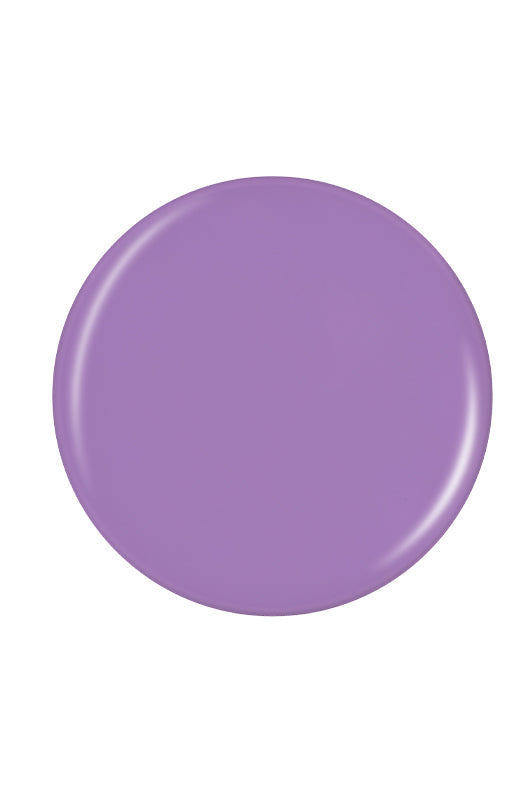 Glossy soft lavander vector color of a circle nail enamel sample color swatch in white background