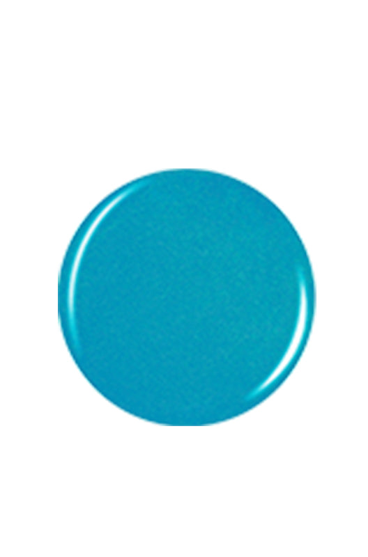 Shimmery aqua blue button sample swatch drop isolated in white background