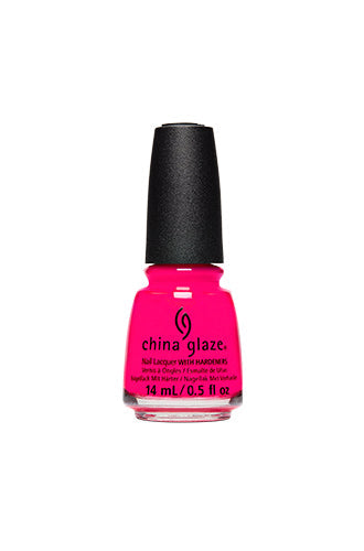 Capped 0.5-ounce China Glaze - Guava Mama nail lacquer with black cover cap