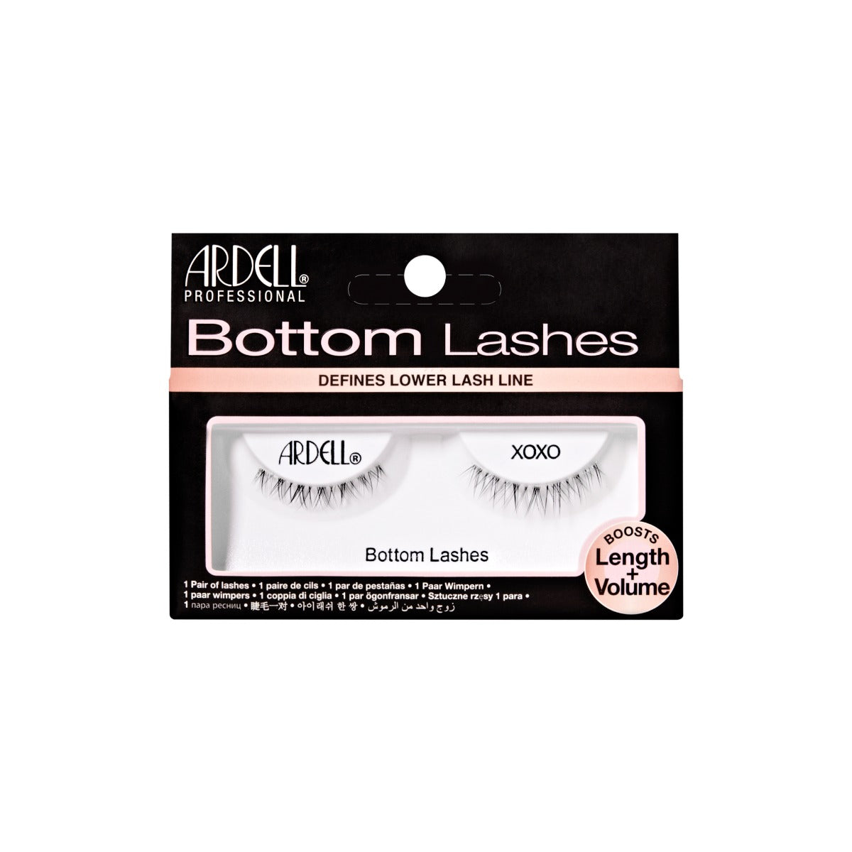 1 pair of lashes front packaging 
