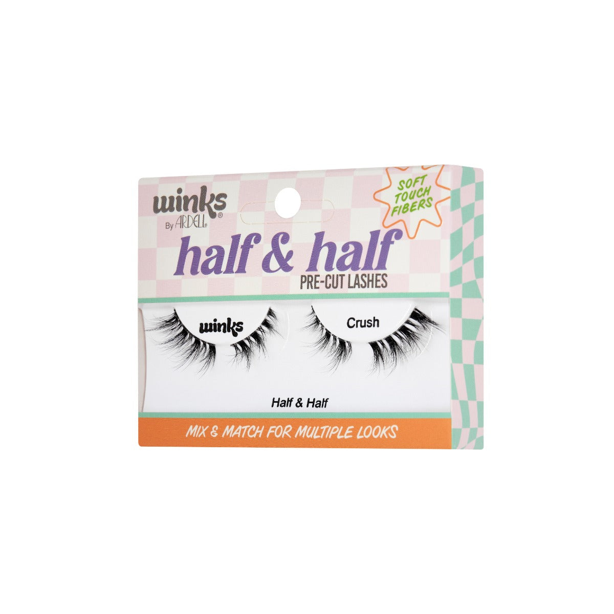 3D illustration of Winks Half & Half Pre-Cut Lashes Crush sealed box