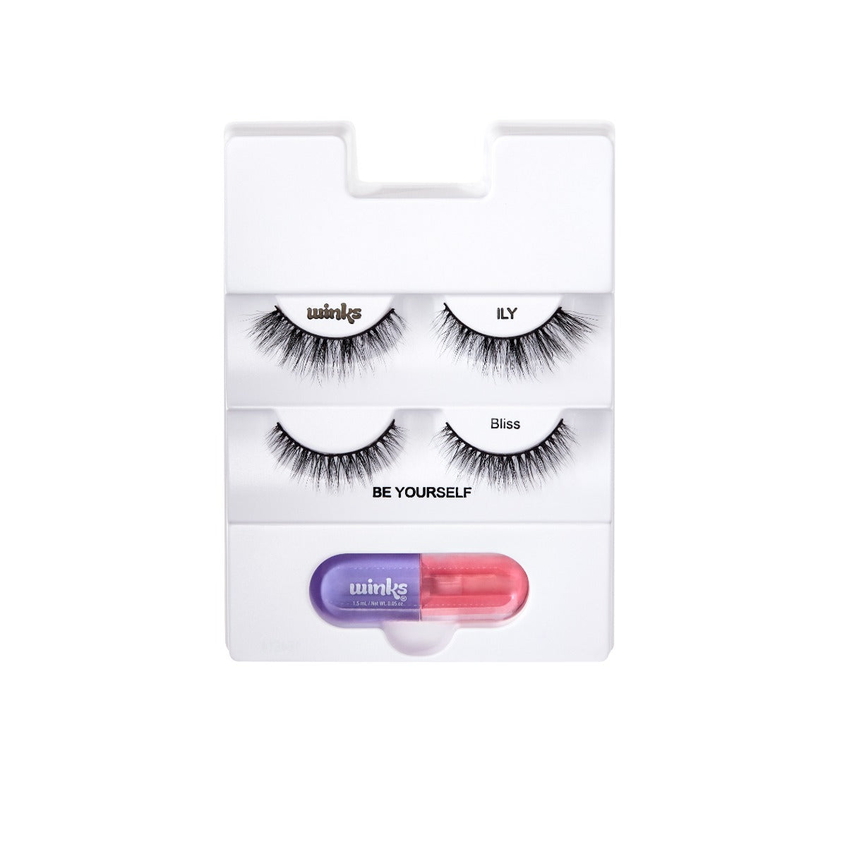Winks Be Yourself ILY + Bliss Lashes & Lip Kit try 