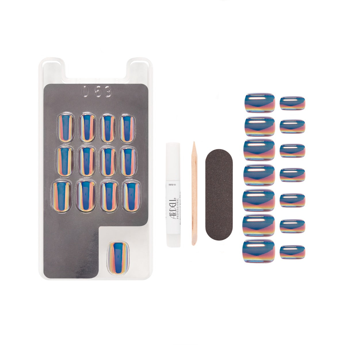 Ardell Nail Addict Chrome Moon outside of packaging 
