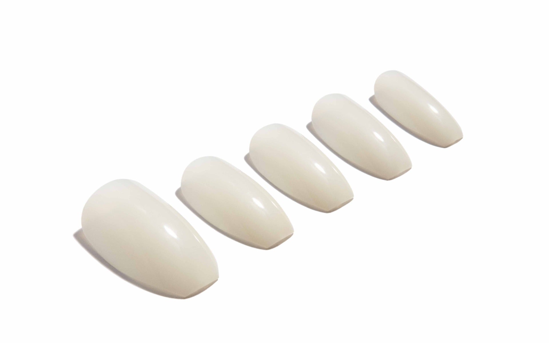 A set of Ardell, Nail Addict Natural Ballerina variant isolated in white color background