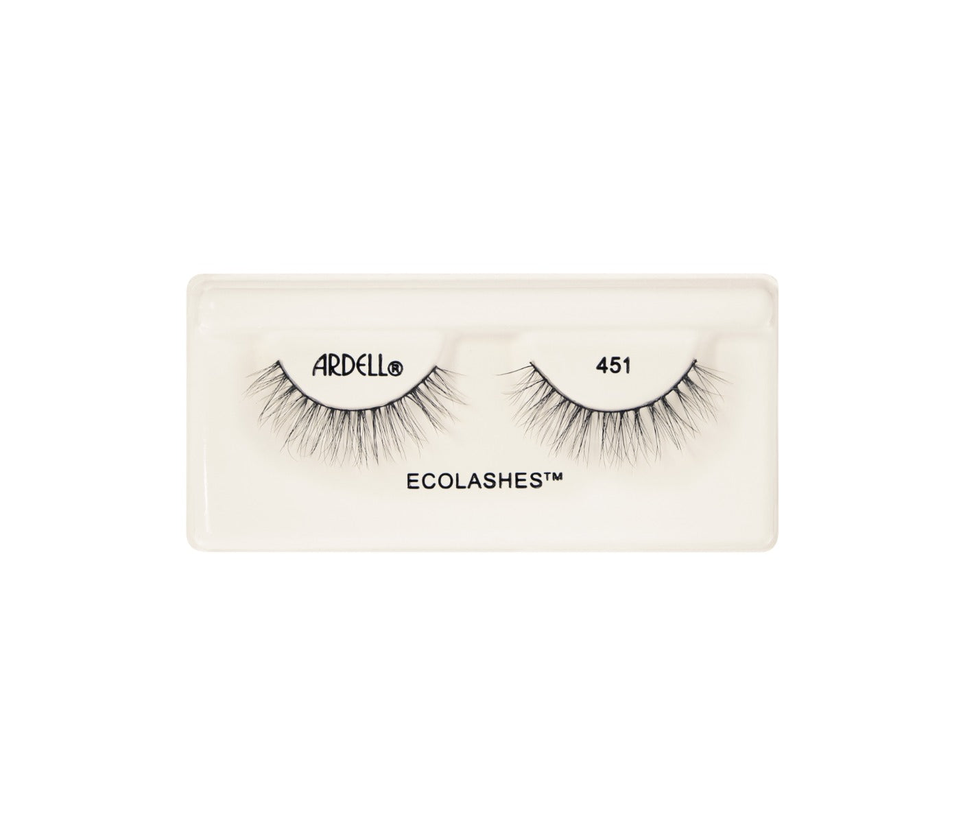 Ardell Ecolashes 451, delicate and feathery false lashes made with environmentally friendly fibers.
