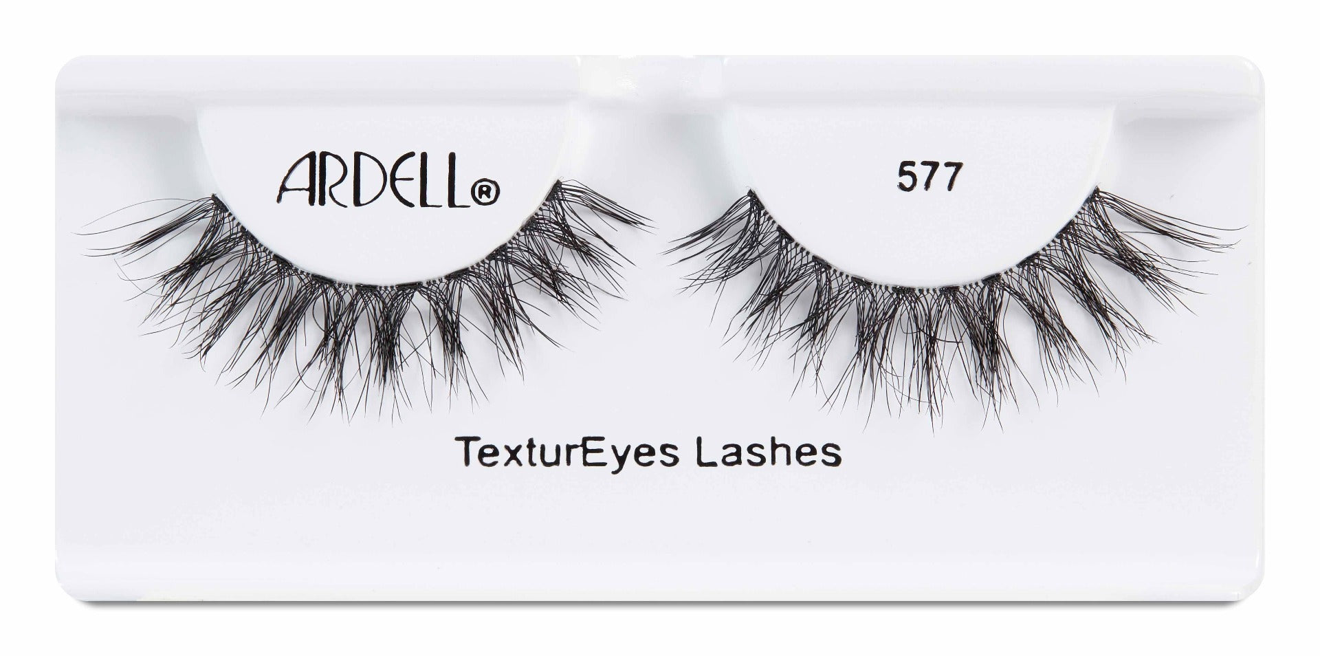 A single pair of Ardell Textureyes Lash 577 was placed inner pack, with some texts written on it