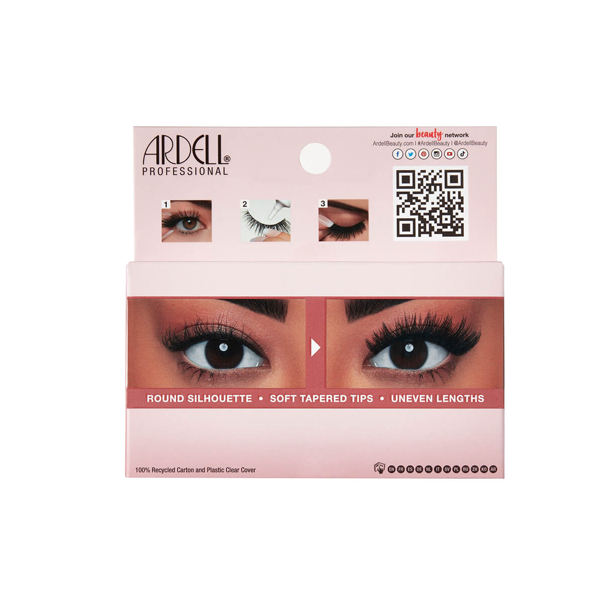 1 pair of lashes in back of packaging 