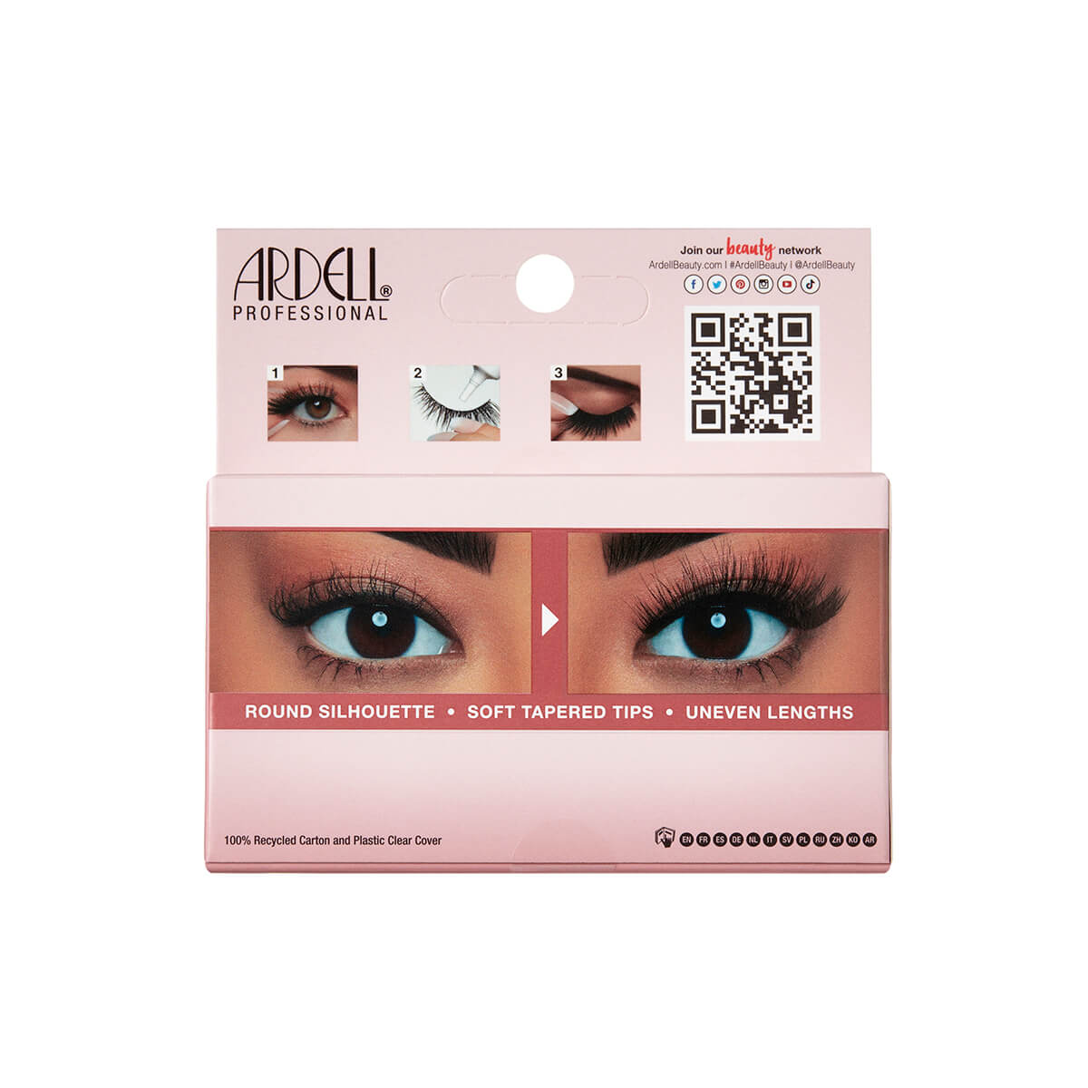 1 pair of lashes in back of packaging 
