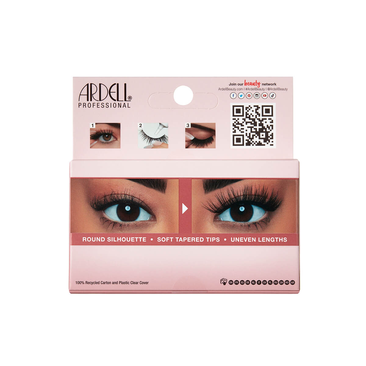 1 pair of Ardell lashes in back of packaging 