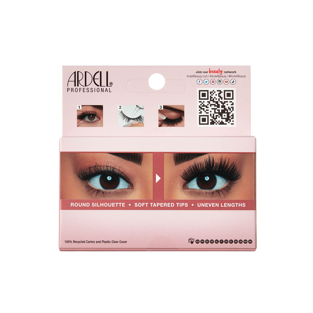 1 pair of lashes in back of packaging 