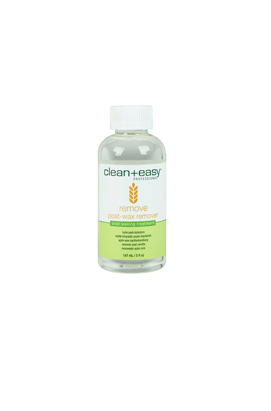A frontal look of post-wax remover conditioner  in a 5-ounce container