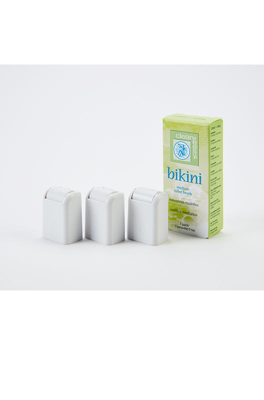 3D illustration of Bikini roll-on waxing equipment outside its slim packaging