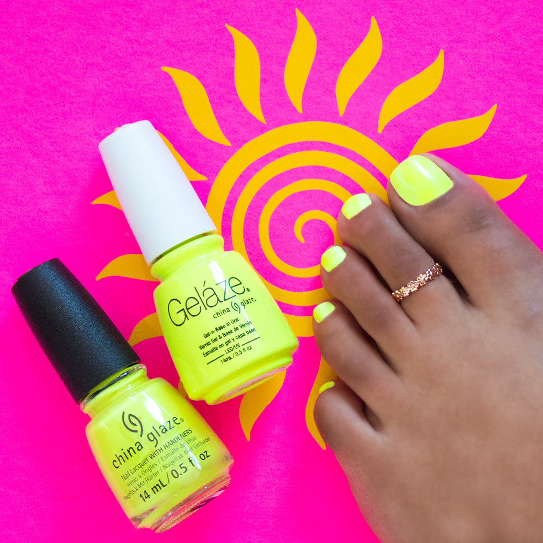 Top view of a nail hue with dark skin tone toenails showing its nail color 