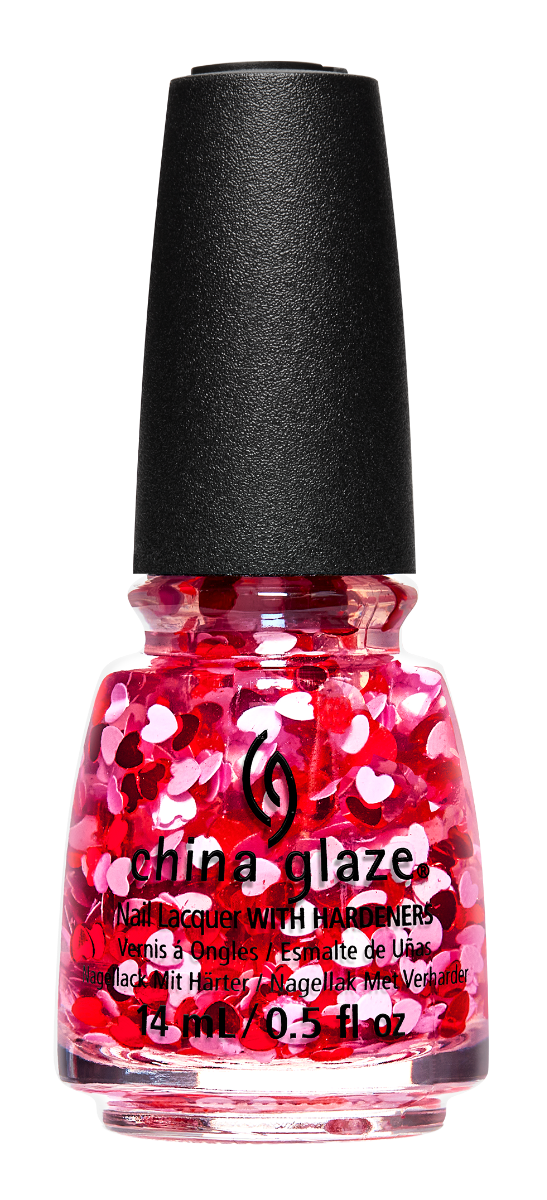 Front view of China Glaze bottle with black cap in shade Ruler of All Hearts

