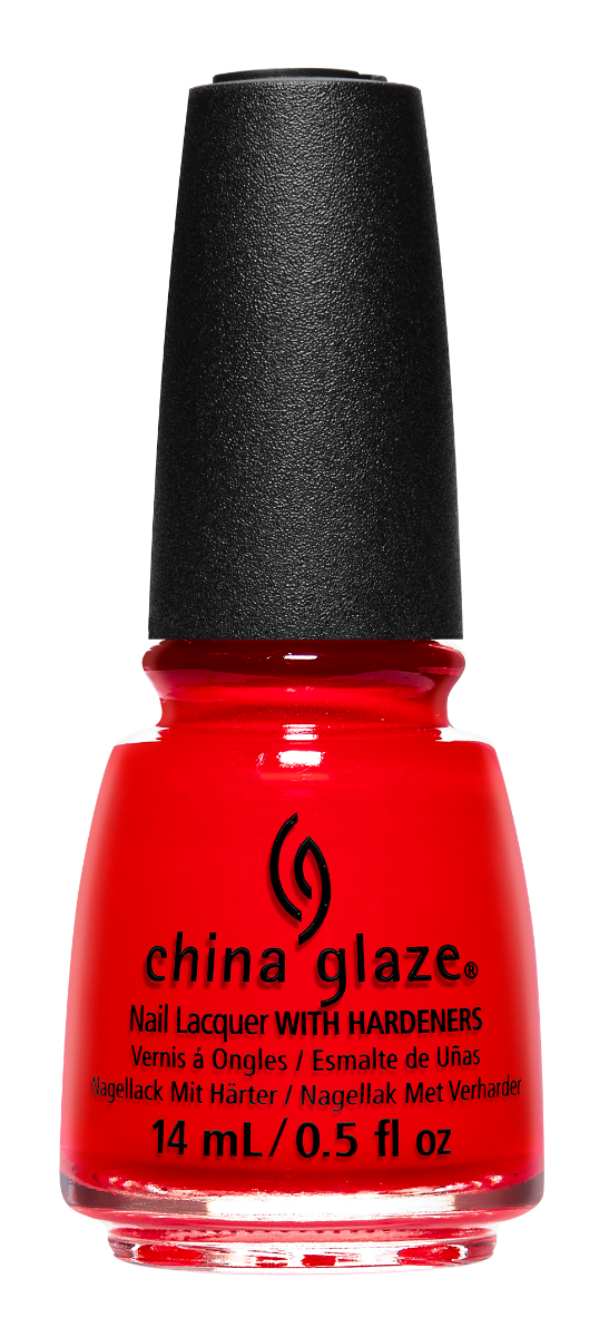 Color dot of shade Read My Lips, a candy apple red creme. 
