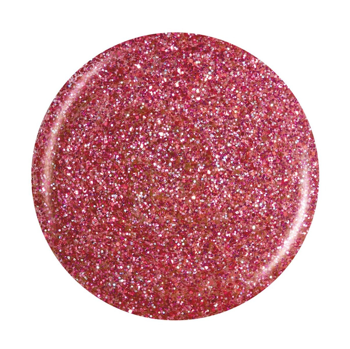 Color swatch of Get your Glitter On nail polish from China Glaze with glitzy pink shade