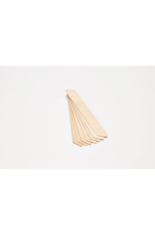 GiGi Wooden Wax Applicators (Fan Spread) - Wooden wax applicators fanned out, showcasing their smooth and precision-cut edges.