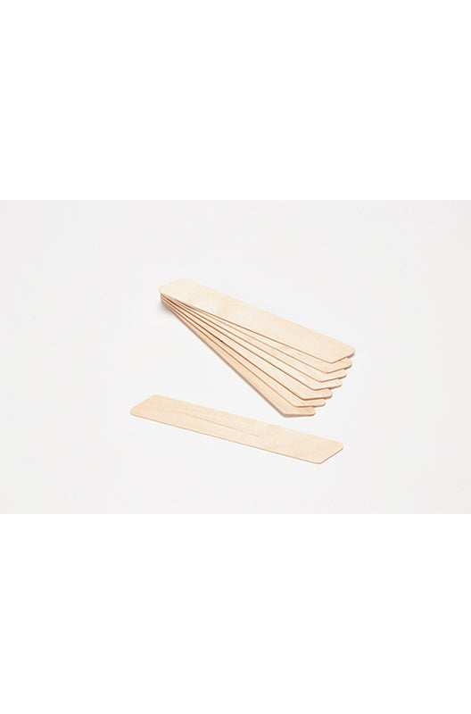 GiGi Wooden Wax Applicators (Stacked) - A set of wooden wax applicators stacked neatly for easy access during waxing.