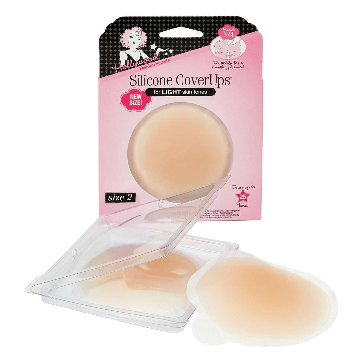 A closeup 3D illustration of Hollywood Fashion Secrets silicone coverups for light skin tone