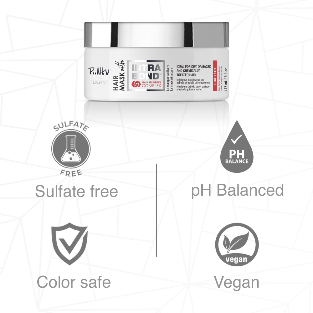 Punky Colour Hair Mask Features - Sulfate-free, pH balanced, vegan, and color-safe mask for deep nourishment and hair restoration.