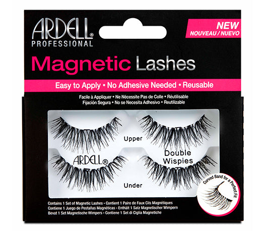 Front view of full Ardell Magnetic Accents 003 faux lashes set in complete retail wall hook packaging