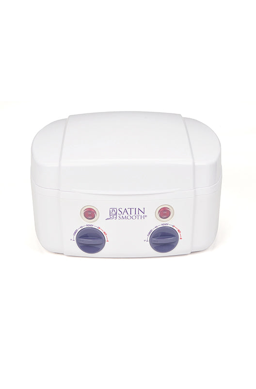 The 3D perspective of white electric double wax heater  