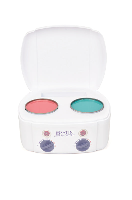 Electric wax warmer with melted wax while heating the wax inside 