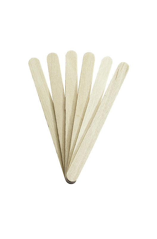 Set of wooden spatulas for waxing or cosmetic applications, providing precise application.
