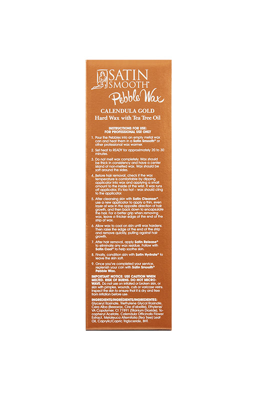 The side part of the hair removal box with text  product details on it