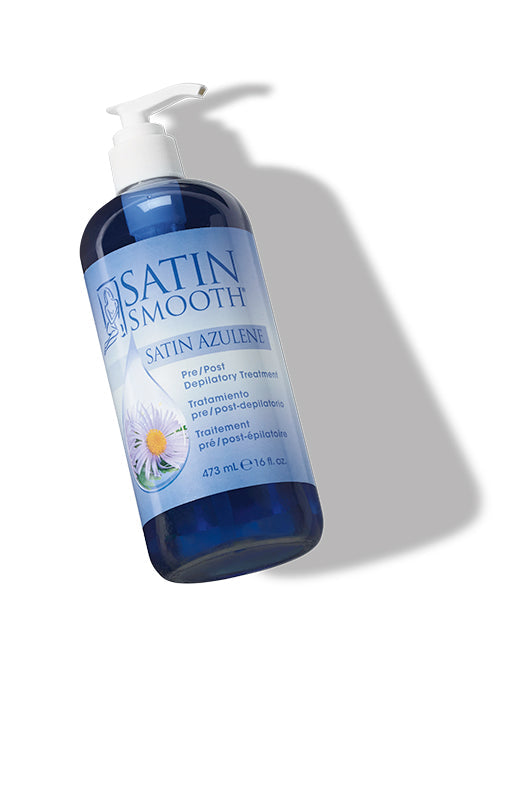 Top view of the slight slant of double-punching depilatory treatment oil container with shadow 