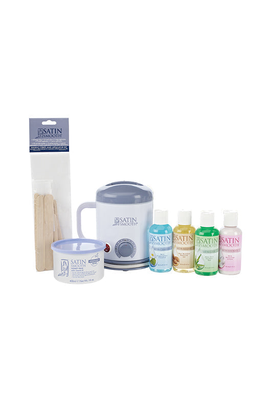 Satin Smooth Select-A-Temp Starter Kit arranged on white background to fully showcase its contents