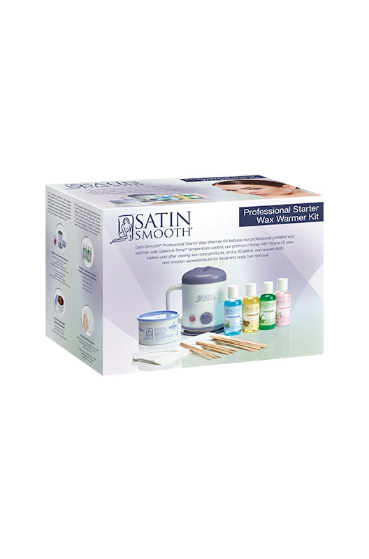 Satin Smooth Select-A-Temp Starter Kit retail box with image of included products on its front side