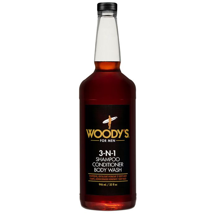 Woody's 3-N-1 Shampoo Conditioner Body Wash 32 fl oz